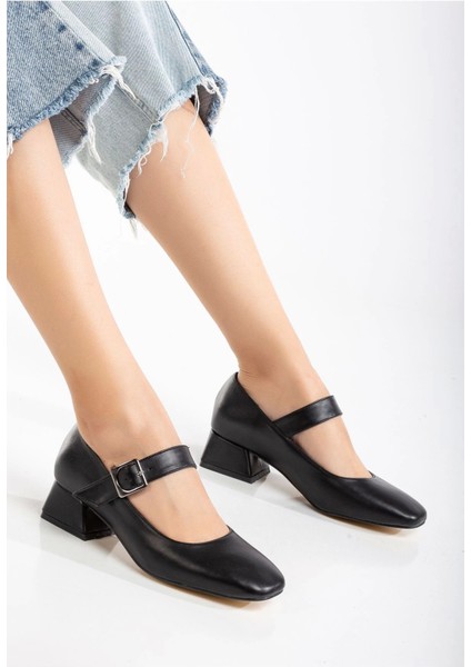 St-006 Siyah Günlük 4 Cm Topuklu Bayan Ayakkabı fiyatları