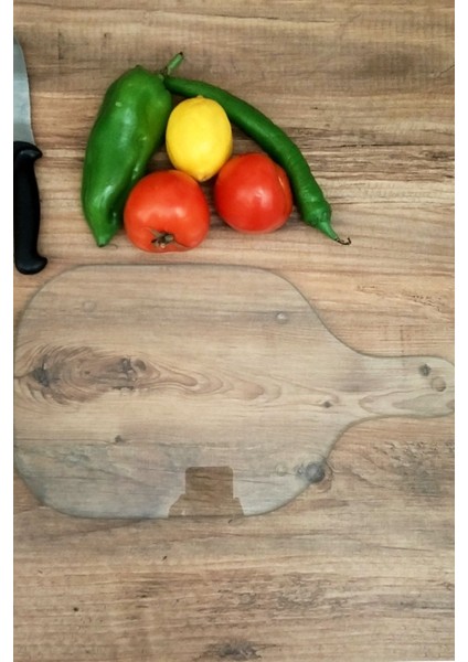 Askılı cam kesme tahtası, 20x35,5 cm, 5 mm kalınlık, bej renk, dekoratif ve kullanışlı modelleri