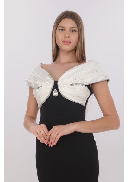 Midi Boy Özel Tasarım Drape Detaylı Elbise