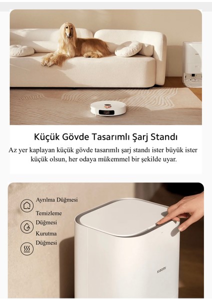 Ultra Premium Robot Vacuum X10+ Plus Çöp Istasyonlu Akıllı Robot Süpürge | Halı Tanıma & Mop Kaldırma | Hepa Filtre | Kendini Temizleme, Boşaltma, Kurutma, Su Doldurma | Onerous Lambader Hediye