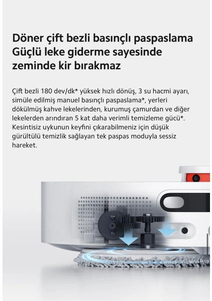 Ultra Premium Robot Vacuum X10+ Plus Çöp Istasyonlu Akıllı Robot Süpürge | Halı Tanıma & Mop Kaldırma | Hepa Filtre | Kendini Temizleme, Boşaltma, Kurutma, Su Doldurma | Onerous Lambader Hediye