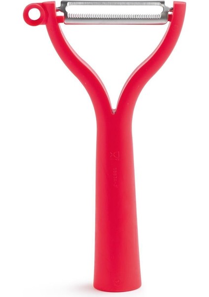 Tekno Trust Ergonomik Kırmızı Soyacak Paslanmaz Çelik Sebze Meyve Soyucu Pratik Mutfak Gereci