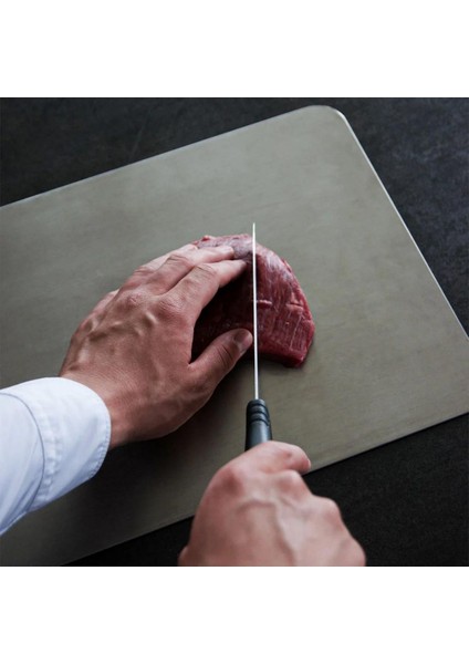 Paslanmaz Çelik Kesme Tahtası, Antibakteriyel, 34x24 cm, Gri, Dayanıklı ve Şık Tasarım modelleri