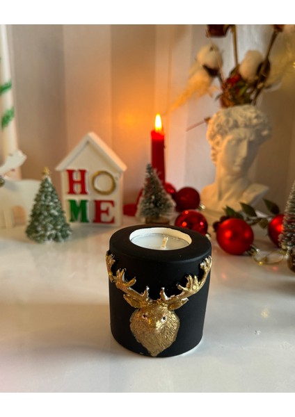 Yeyu Candles Geyik Tasarımlı Tealight Mumluk ve Mum