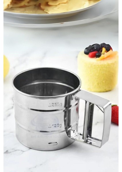 Tekno Trust Metal Lüx Paslanmaz Çelik Pratik Un Eleği Pasta Malzemeleri, Paslanmaz Çelik Un ve Şeker Eleği Elek modelleri