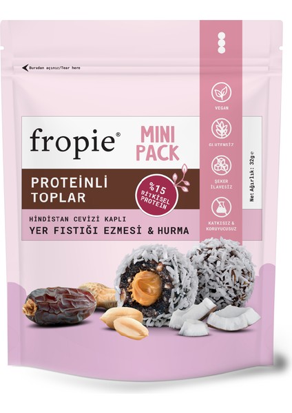 Mini Protein Topları - Hindistan Cevizi Kaplı & Yer Fıstığı Ezmeli