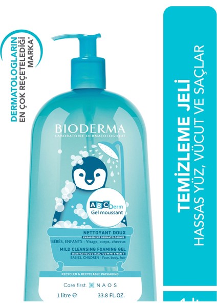 Abcderm Foaming Cleanser 1 L