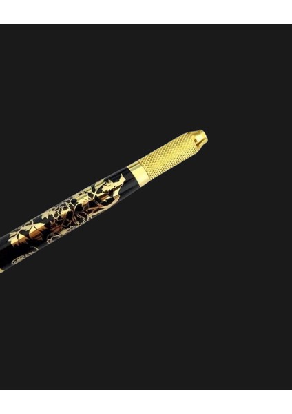 Siyah Çift Uçlu Microblading Uygulama Kalemi - Ejder Tipi