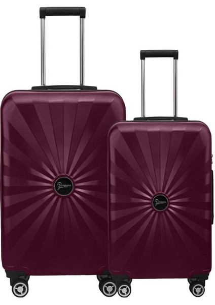 2'li Valiz Seti Polikarbon Büyük Boy – Orta Boy Valiz Bordo 1809