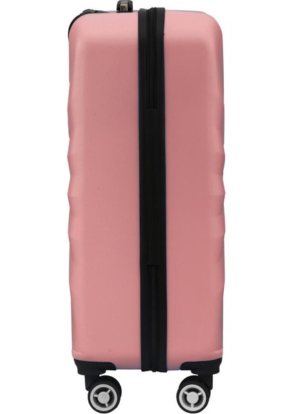 Kabin Boy %100 Polikarbon Valiz 4x2 Teker Rose 1809