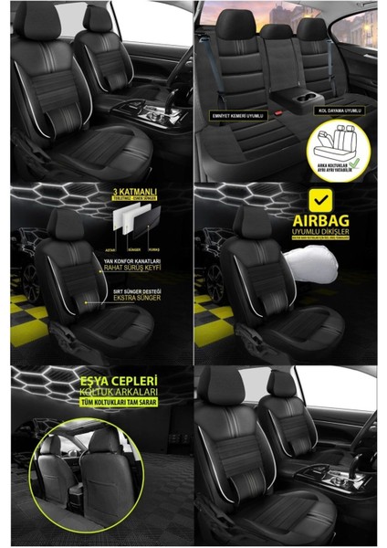 Daihatsu Terios Koltuk Kılıfı Carbon Deri Siyah fiyatları