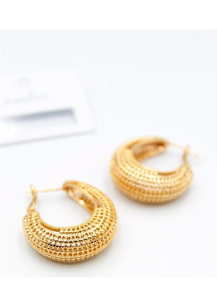 Telkari Halka Küpe - Altın