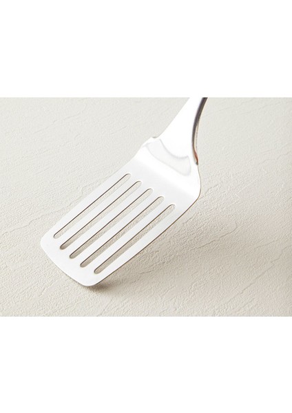 Tekno Trust Woody Spatula Çelik Izgara Spatula Servis Gereci Kahve