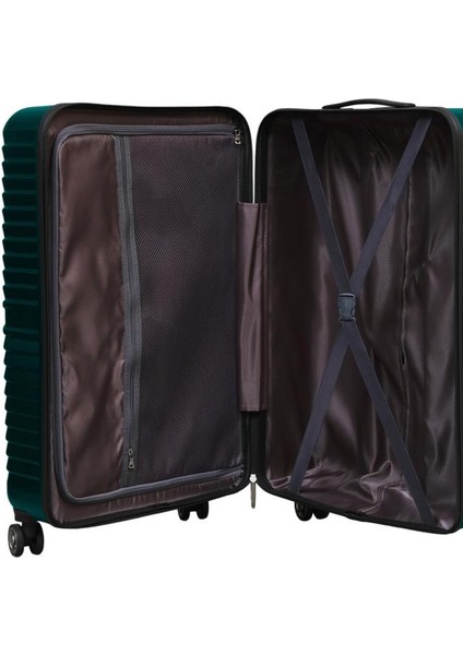 Büyük Boy %100 Polikarbon Valiz Petrol 1811