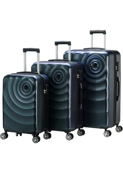 3'lü Valiz Seti Polikarbon Valiz 4x2 Teker Petrol 1808