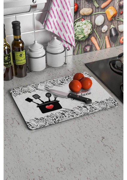 Mutfağın Şıklığı İçin Cam Kesme Tablası 30x40 cm, Şık ve Kullanışlı Tasarım fiyatları