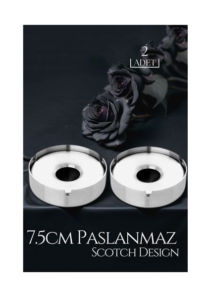 Mini Hazneli Küllük Paslanmaz Çelik 2 Li Scotch Design 719129