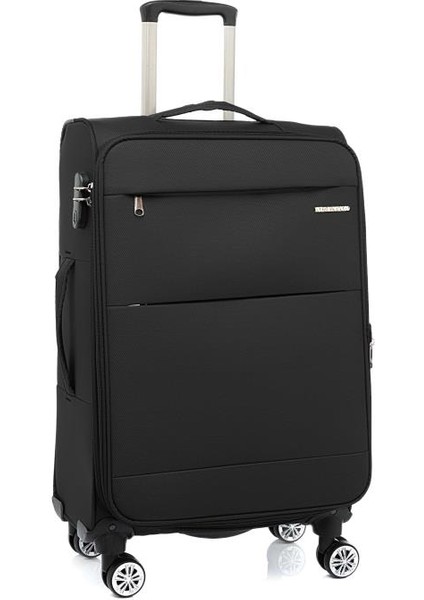 2'li Valiz Seti Büyük Ve Orta Boy Lüx Kumaş Valiz Siyah 2082 fırsatları