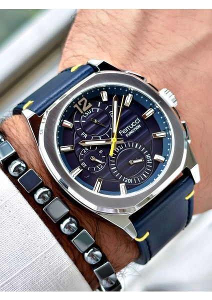 Function FCF.03382K.03 Deri Kordon Erkek Kol Saati