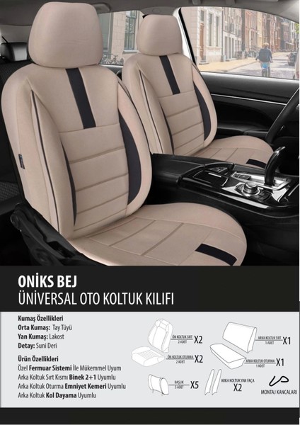 Mazda 626 Koltuk Kılıfı Oniks Bej