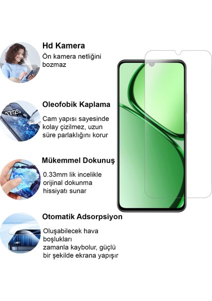 Realme C63 Kırılmaz Cam Şeffaf 0.3mm Kılıf Dostu Temperli Ekran Koruyucu fiyatları