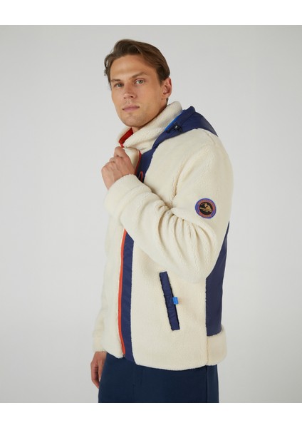 M Outdoor Fleece Full Zip Sherpa Erkek Beyaz Sweatshirt S242039-102 fiyatları