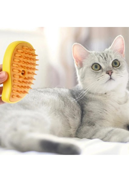 Meyre Buharlı Kedi &Köpek Yıkama Fırçası Tarağı Yumuşak Silikon Yeşil ve Sarı Renk fiyatları