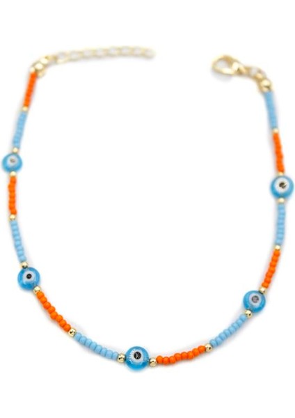 Nazar Boncuklu Halhal - Mavi fiyatları