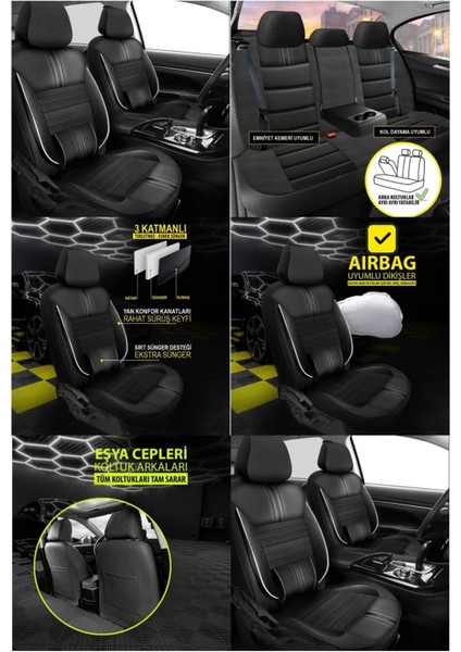 Volvo S70 Koltuk Kılıfı Carbon Deri Siyah fiyatları