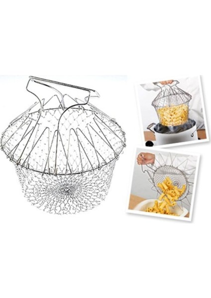 Tekno Trust Kızartma Fritöz Için Haşlama Teli Basket Süzgeç Çok Amaçlı
