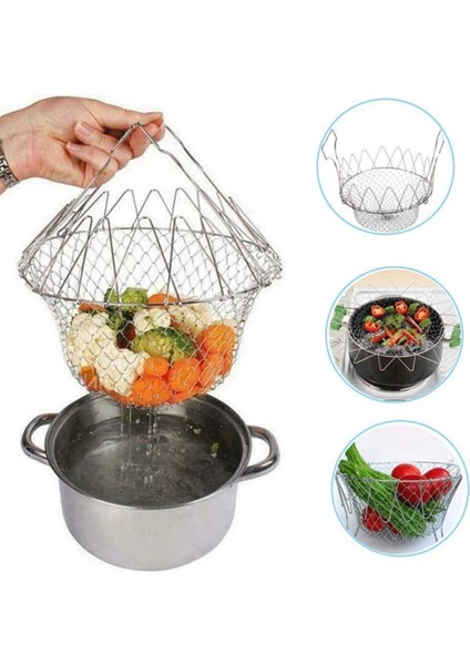 Tekno Trust Kızartma Fritöz Için Haşlama Teli Basket Süzgeç Çok Amaçlı