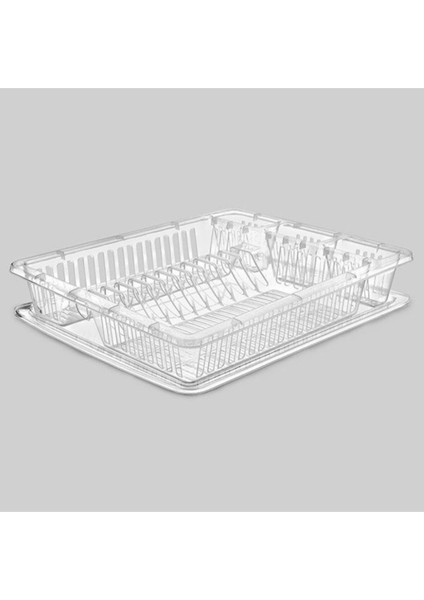 Şeffaf Plastik Bulaşık Sepeti ve Tabaklık, Pratik ve Şık Tasarım