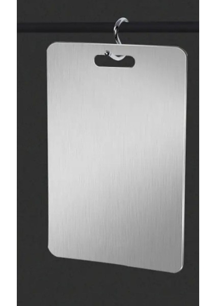 Antibakteriyel paslanmaz çelik kesme tahtası 25x15 cm, dayanıklı ve şık mutfak gereci