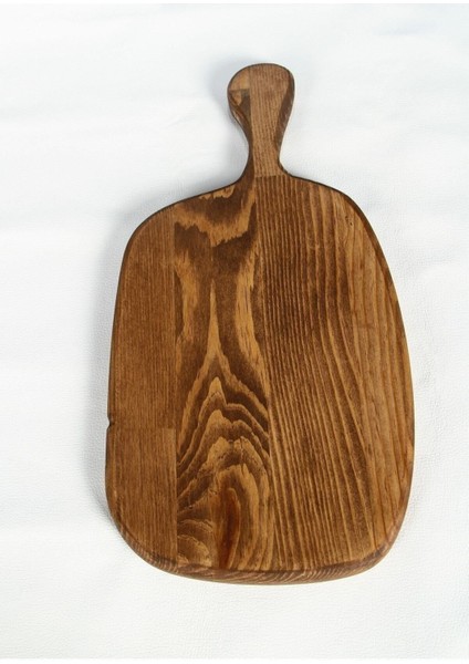 Ahşap Sunum ve Kesme Tahtası Çift Seti 36x36 cm Ceviz Renkli