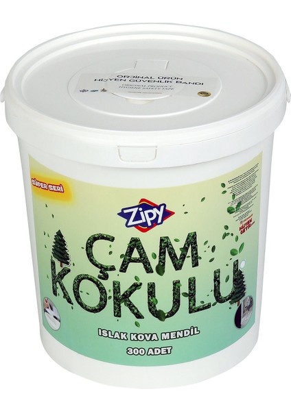 Çam Kokulu Islak Kova Mendil 300 Yaprak Alkol İçermeyen Doğal Özlü Günlük Temizlik modelleri
