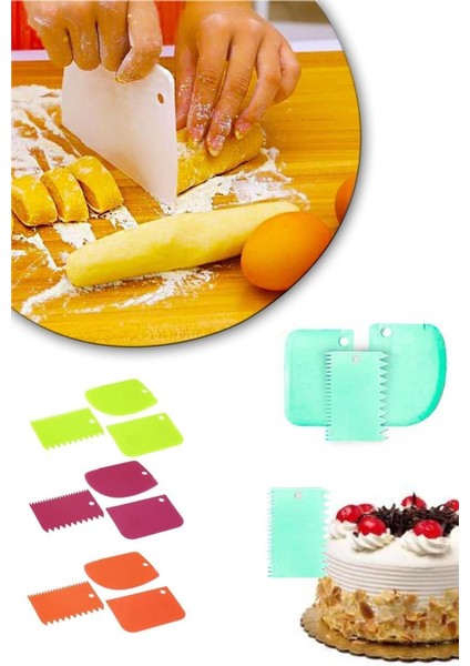 3'lü Hamur Pasta Kazıyıcı Dekoratör Set Araç Gereç ( J-5 ) fiyatları