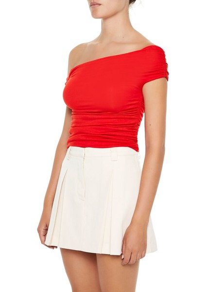 F21 Tek Omuz Detaylı Bluz