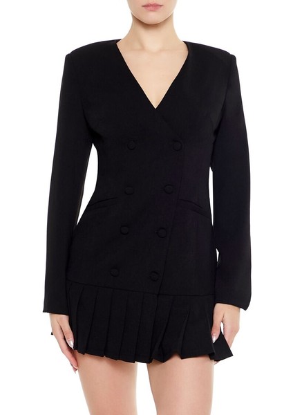 Kruvaze Blazer Mini Elbise