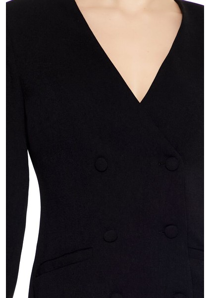 Kruvaze Blazer Mini Elbise