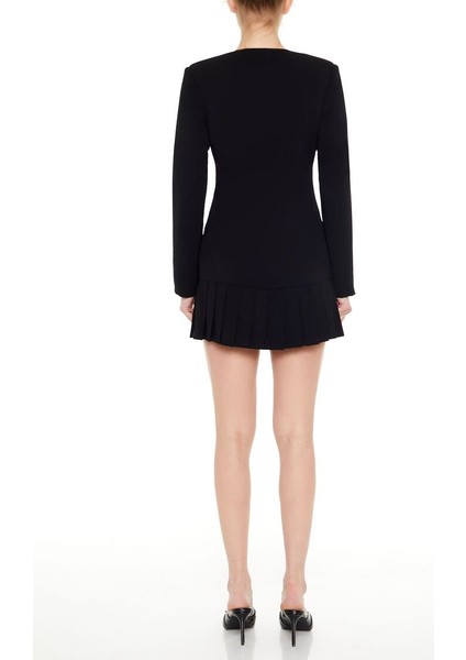Kruvaze Blazer Mini Elbise