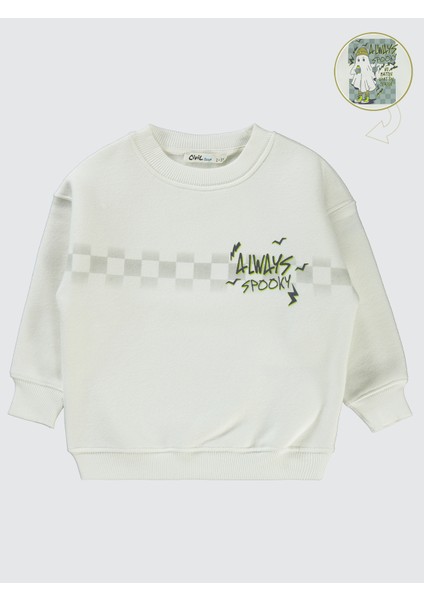 Erkek Çocuk Sweatshirt 2-5 Yaş Beyaz