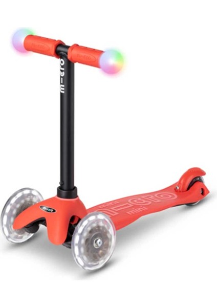 Yeni Ur MINI2GROW Deluxe Magic LED 3 Tekerlekli Scooter Red