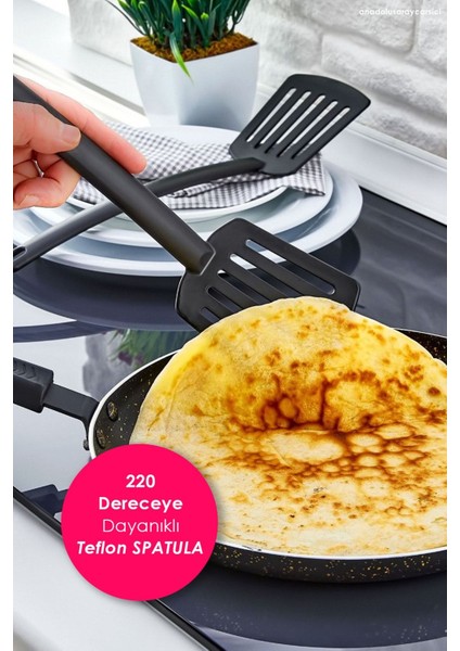 Tekno Trust 220 Dereceye Dayanıklı Teflon Servis Spatulası | 1 Adet