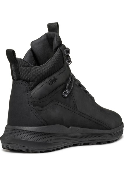 Deri + Tekstil Siyah Erkek Bot U PG1X B Abx C - Pul Up Le+Tex fırsatları