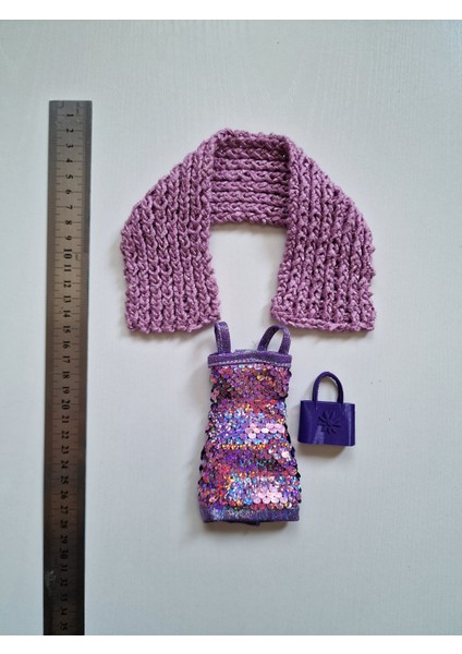 Barbie Oyuncak Bebekler Için 3 Lü Kıyafet Takımı