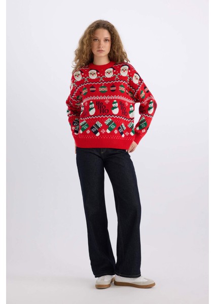 Yılbaşı Temalı Bisiklet Yaka Triko Kazak D1111AX24CW fiyatları