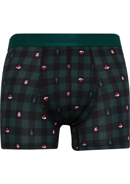 Erkek Yılbaşı Temalı Boxer E0043AX24CW