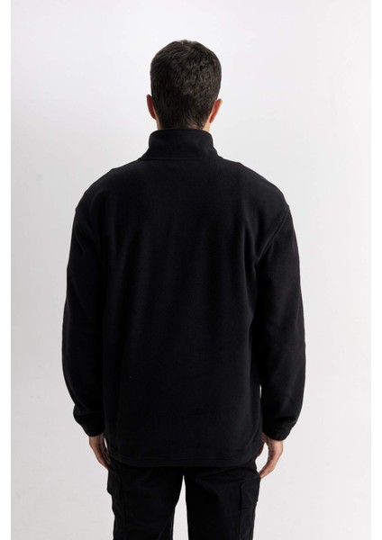 Relax Fit Dik Yaka Fermuarlı Polar Sweatshirt D2348AX24AU