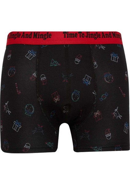 Erkek Yılbaşı Temalı Boxer E0042AX24CW