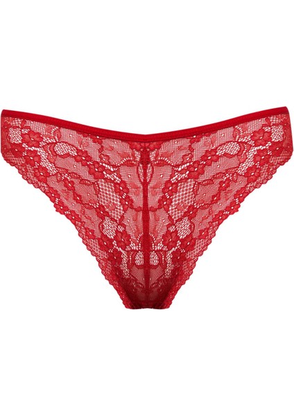 Kırmızı Dantel Brazilian Slip Külot-Fall in Love B4839AX24WN